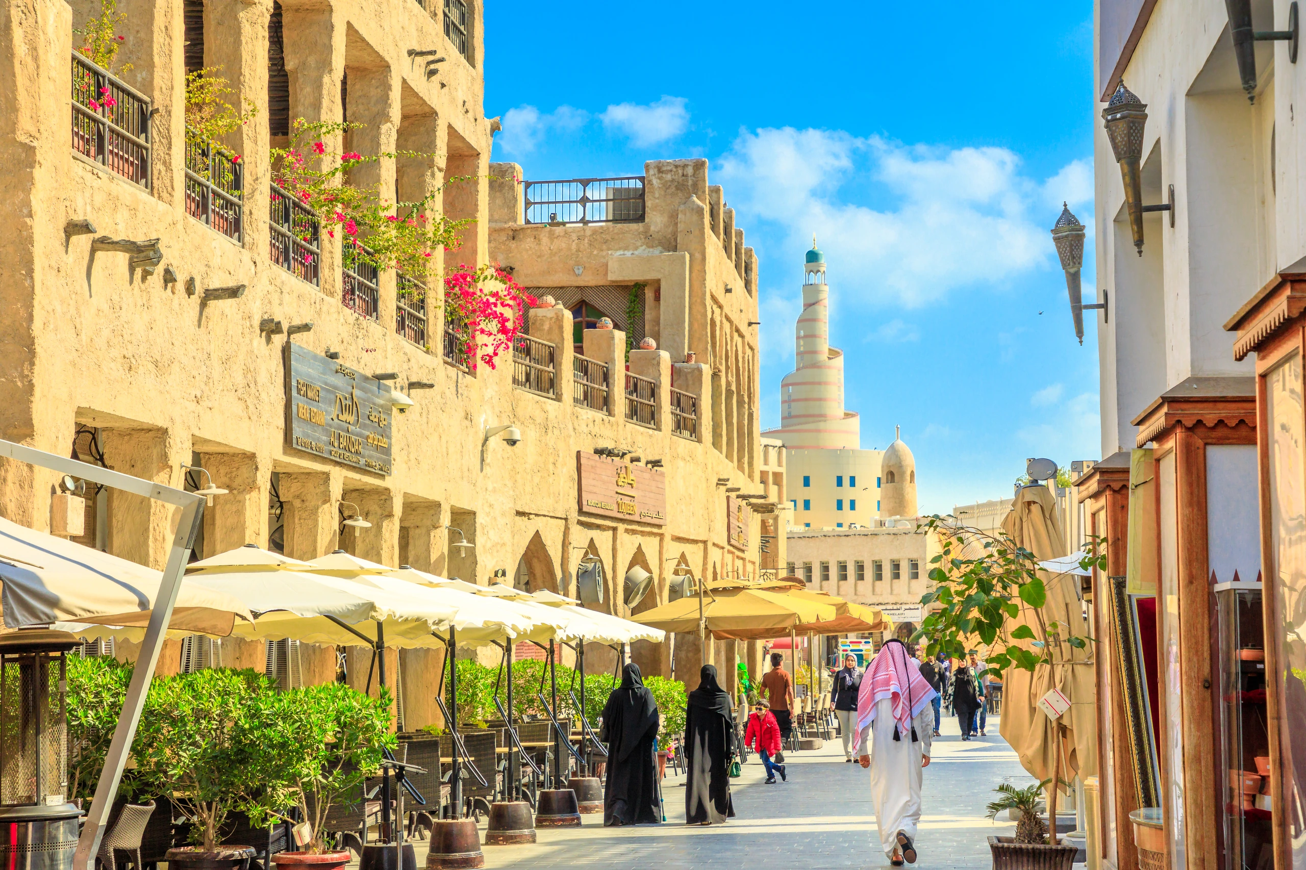 Gatan Souq Waqif i Qatar