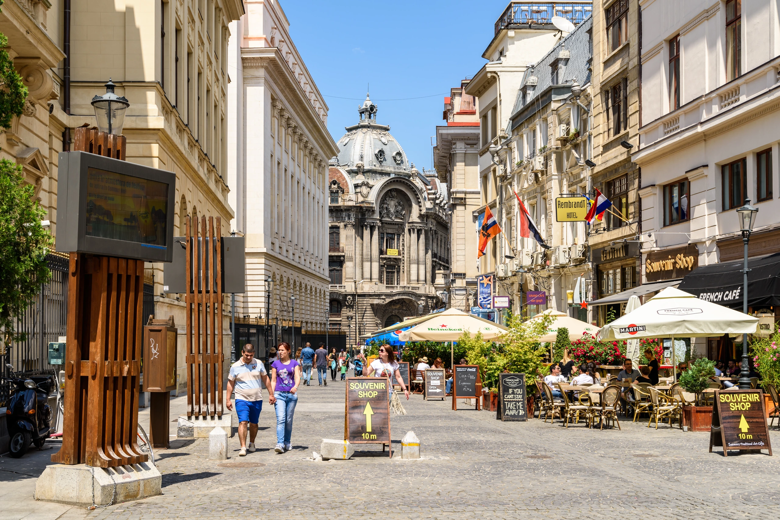 Lipscani-gatan i Bukarest, Rumänien