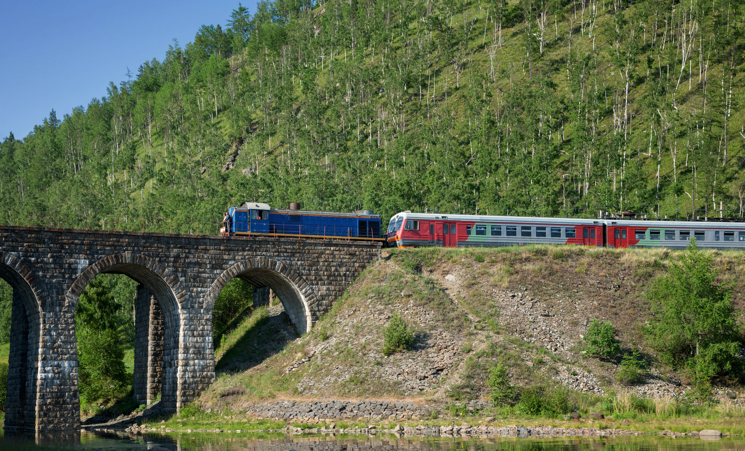 Turisttåg på Circum-Baikal Railway, Ryssland