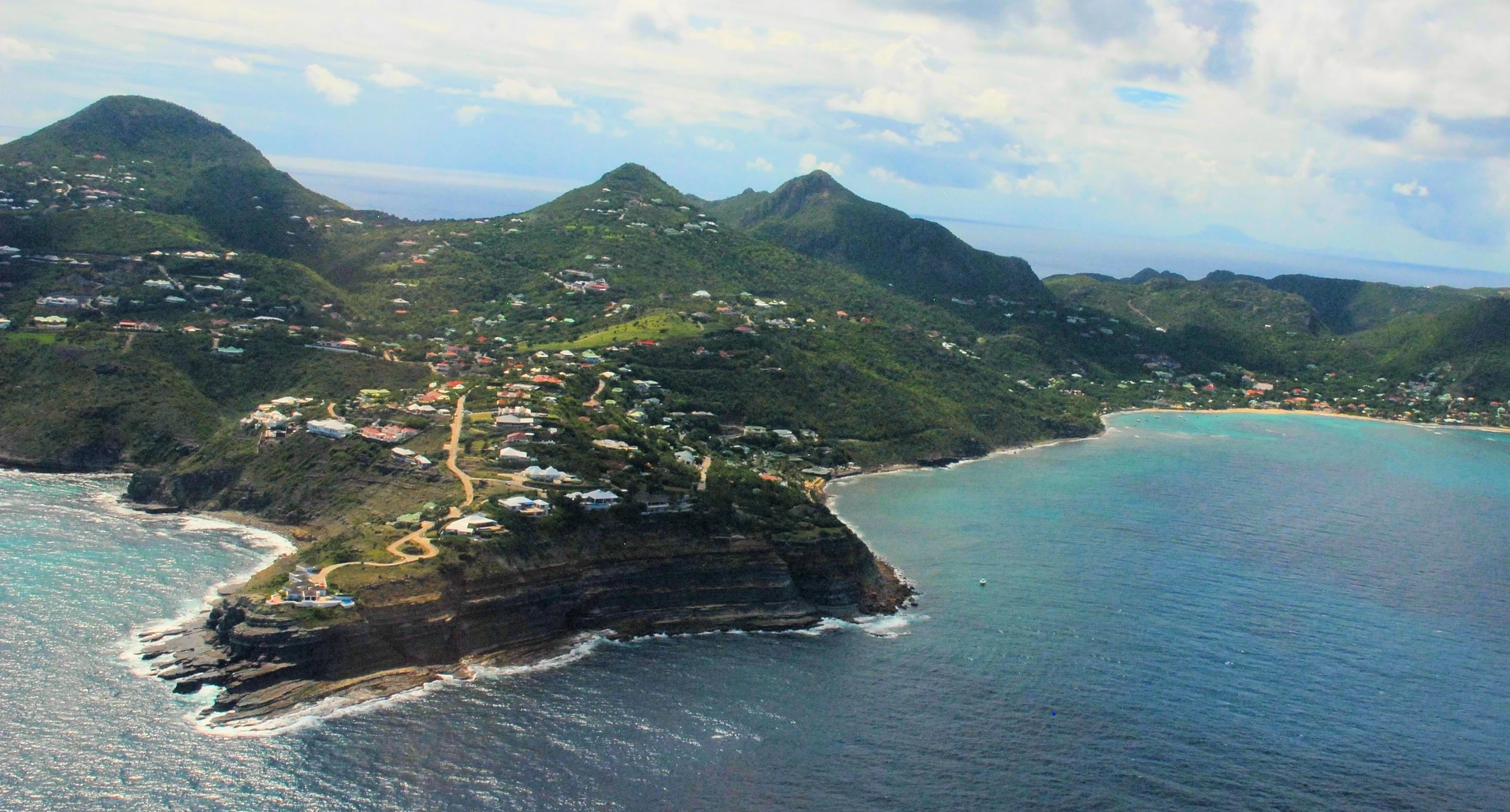 Flygfoto av Anse de Lorient, Saint Barthélemy