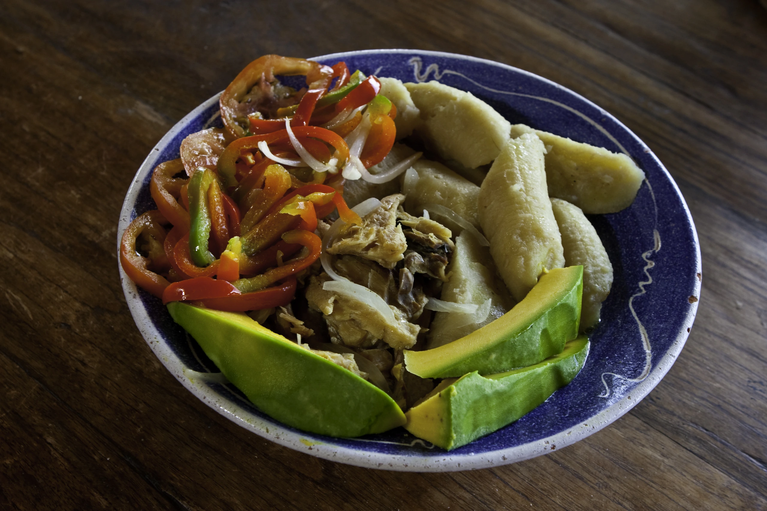 Gröna fikon med saltfisk på Saint Lucia
