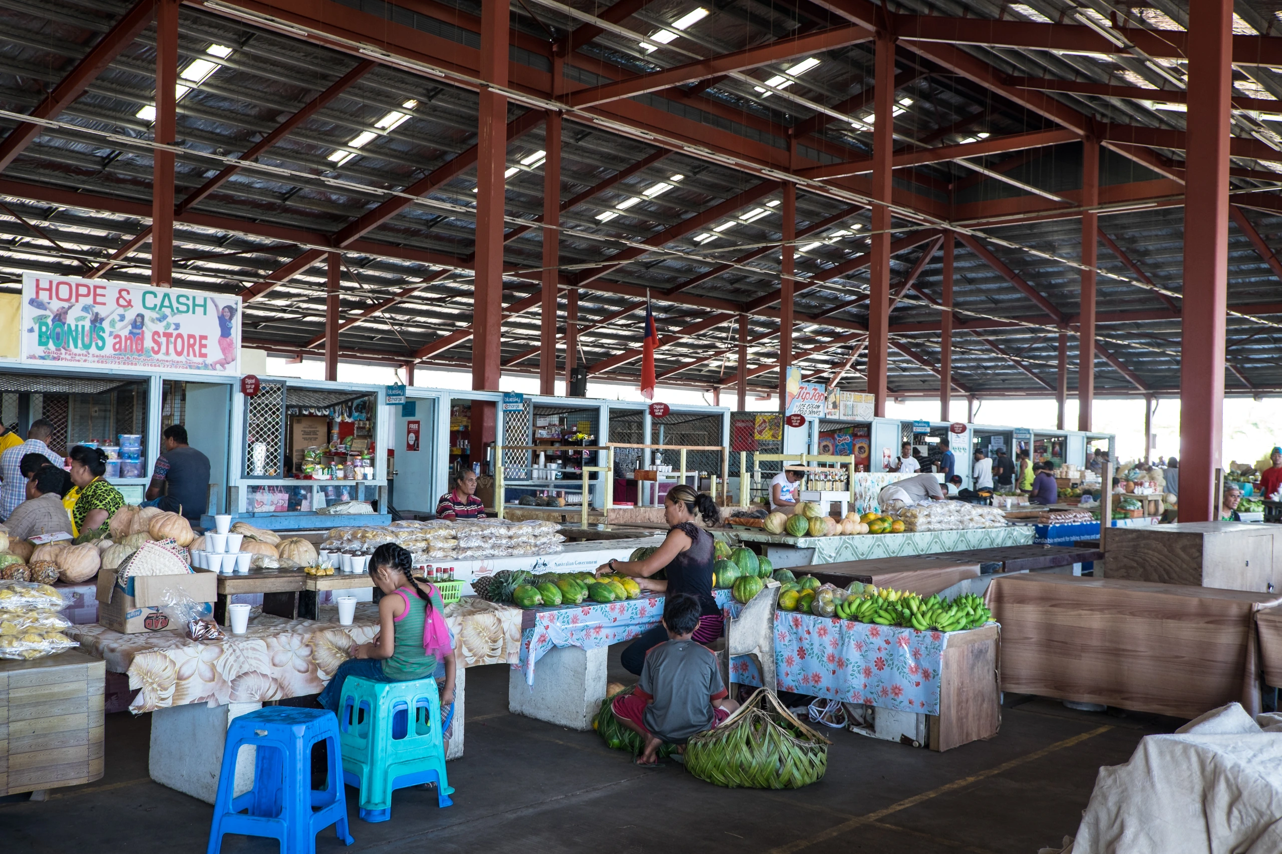 Fugalei färskvarumarknad i Apia, Samoa
