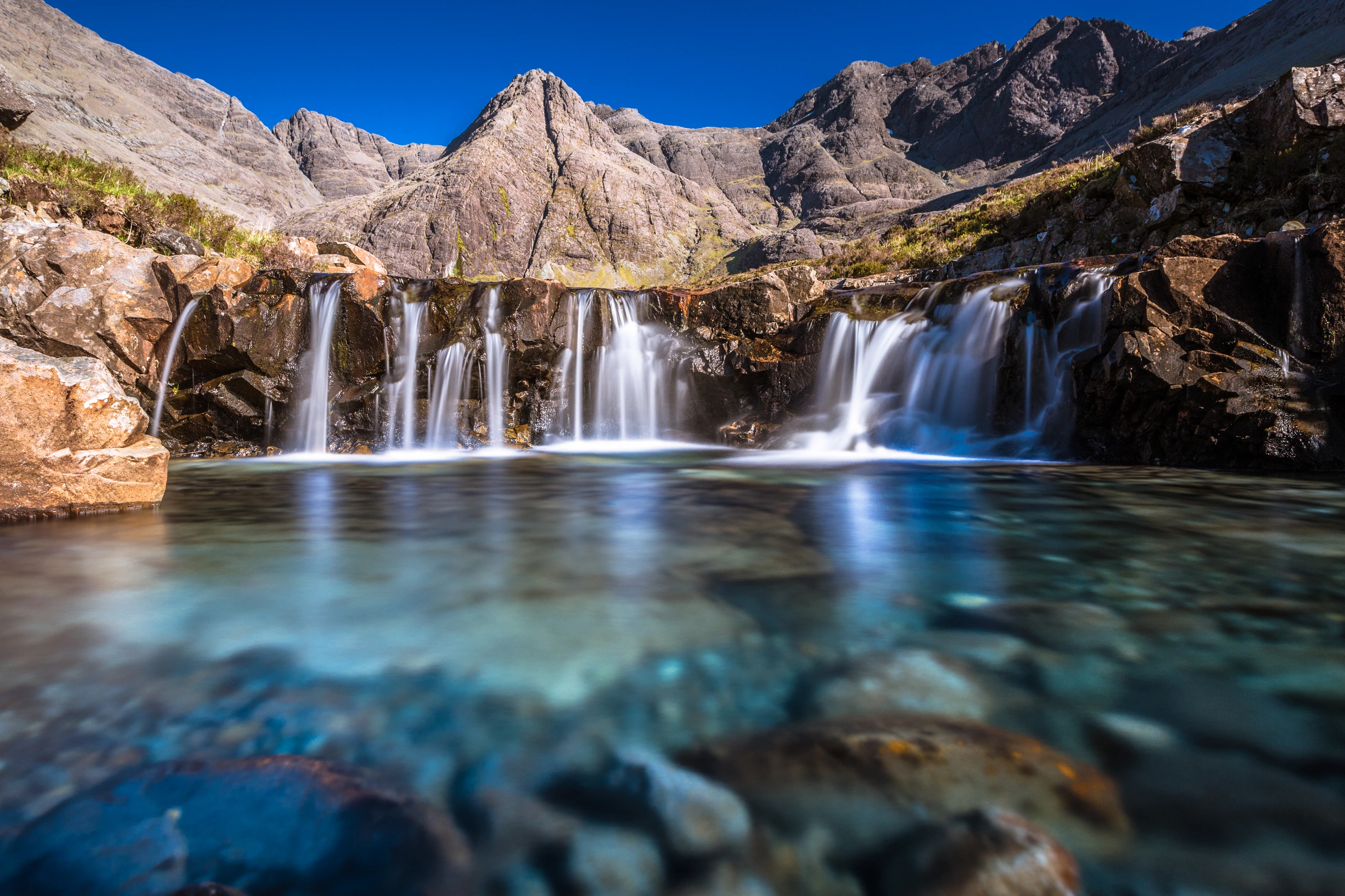 Fairy Pools på Isle of Skye, Skottland
