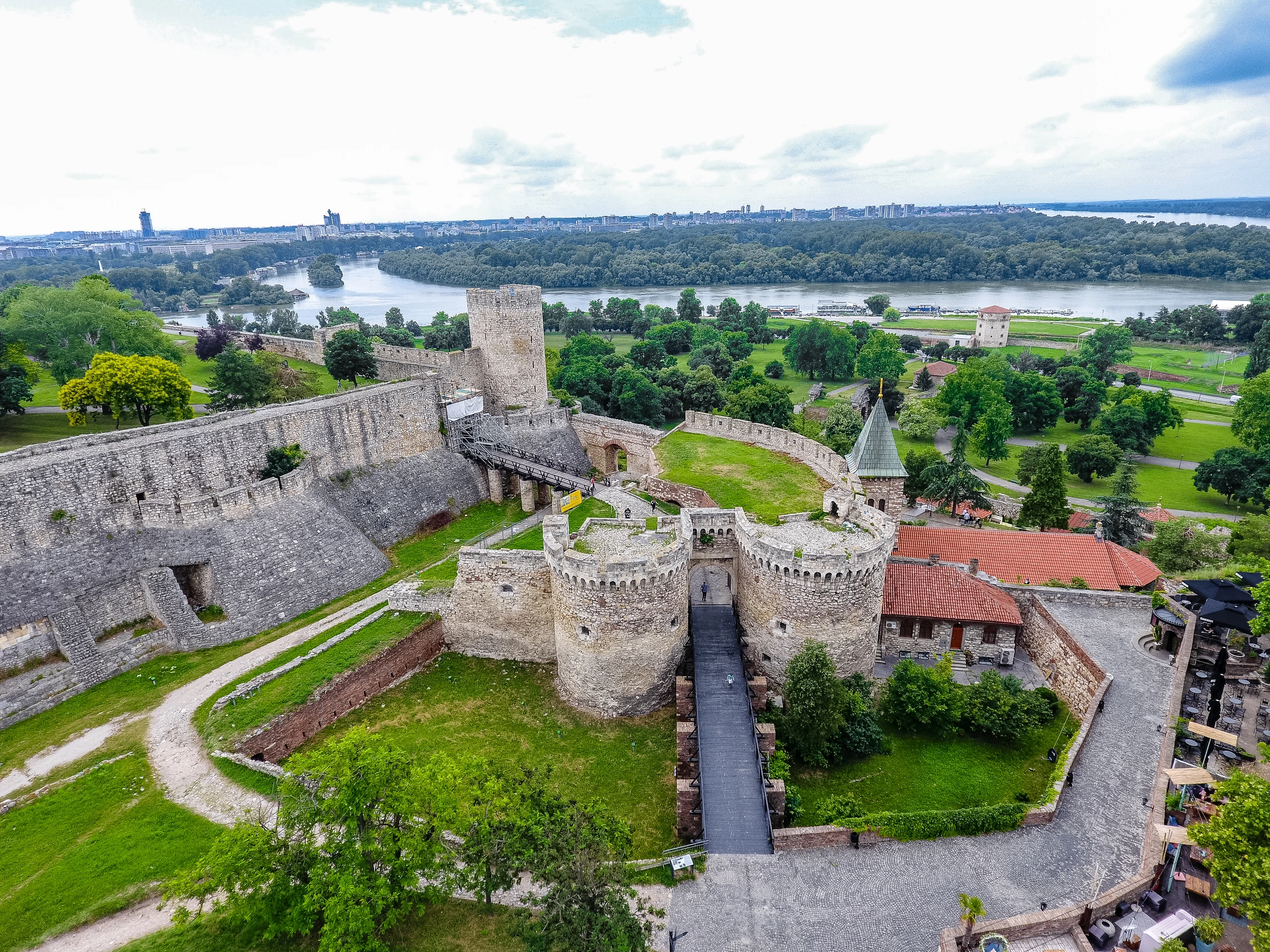Kalemegdan-fästningen i Belgrad, Serbien