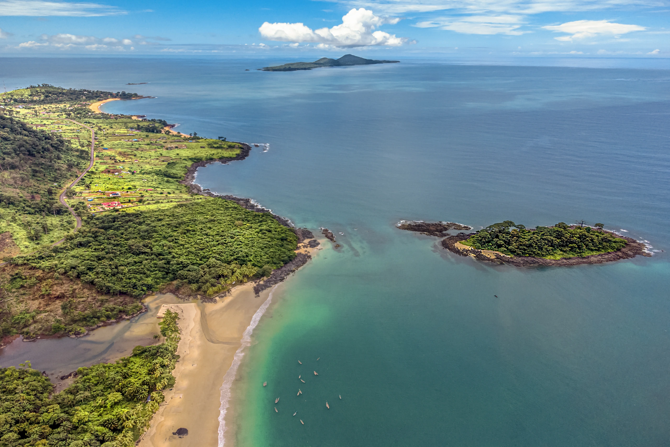 Flygfoto av Bureh, Sierra Leone