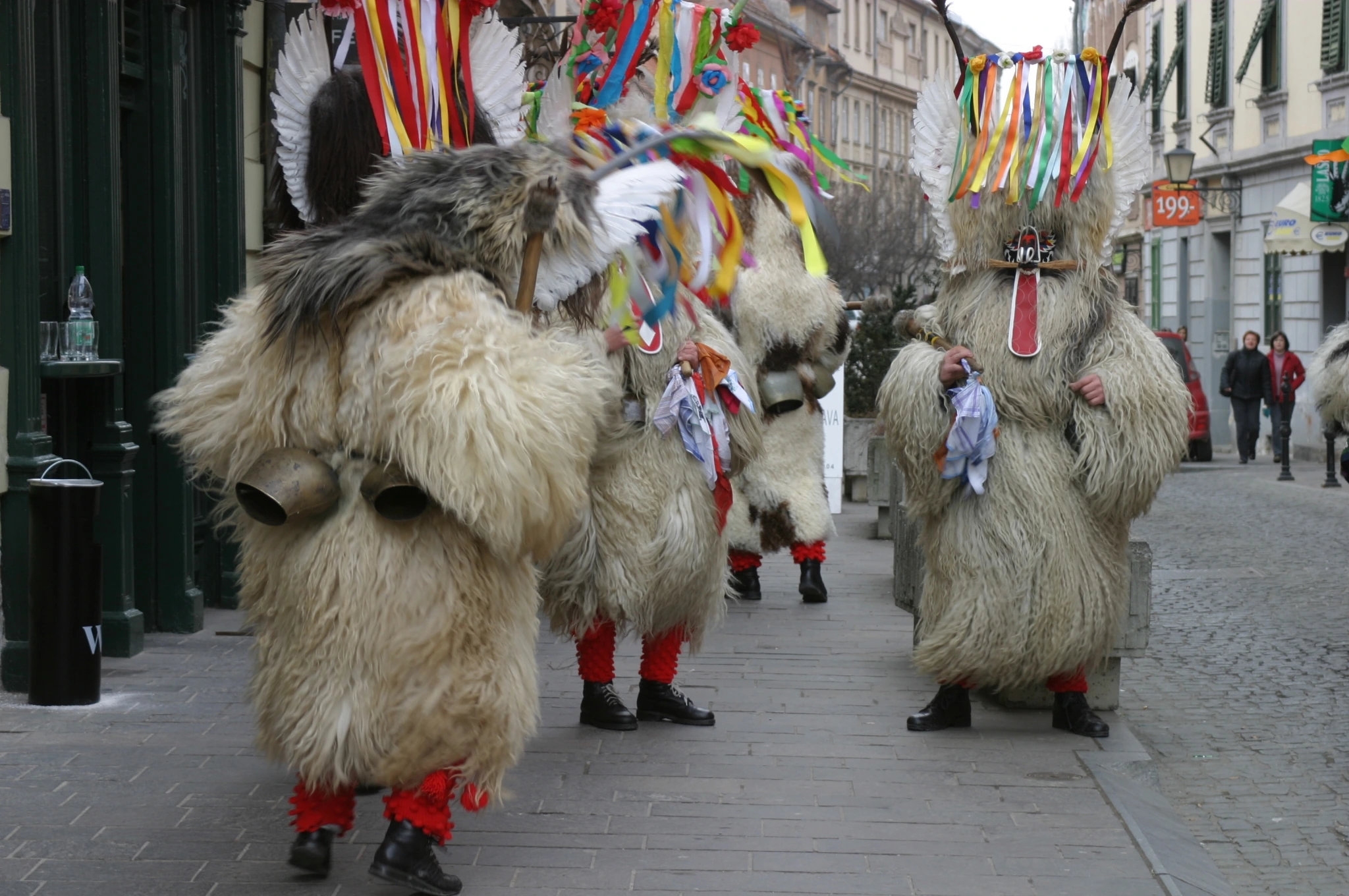 Kurentfigurer i Ptuj, Slovenien