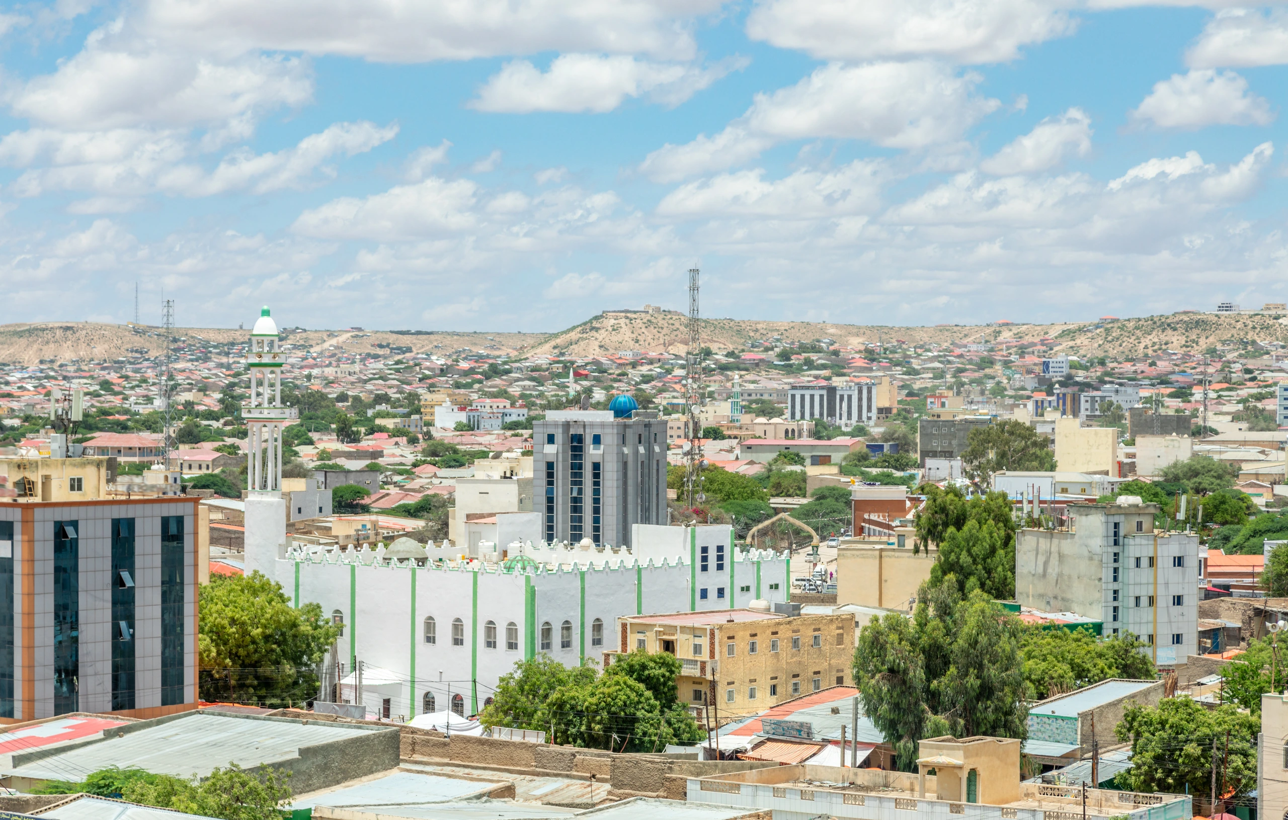 Panorama över Hargeisa, Somaliland, Somalia
