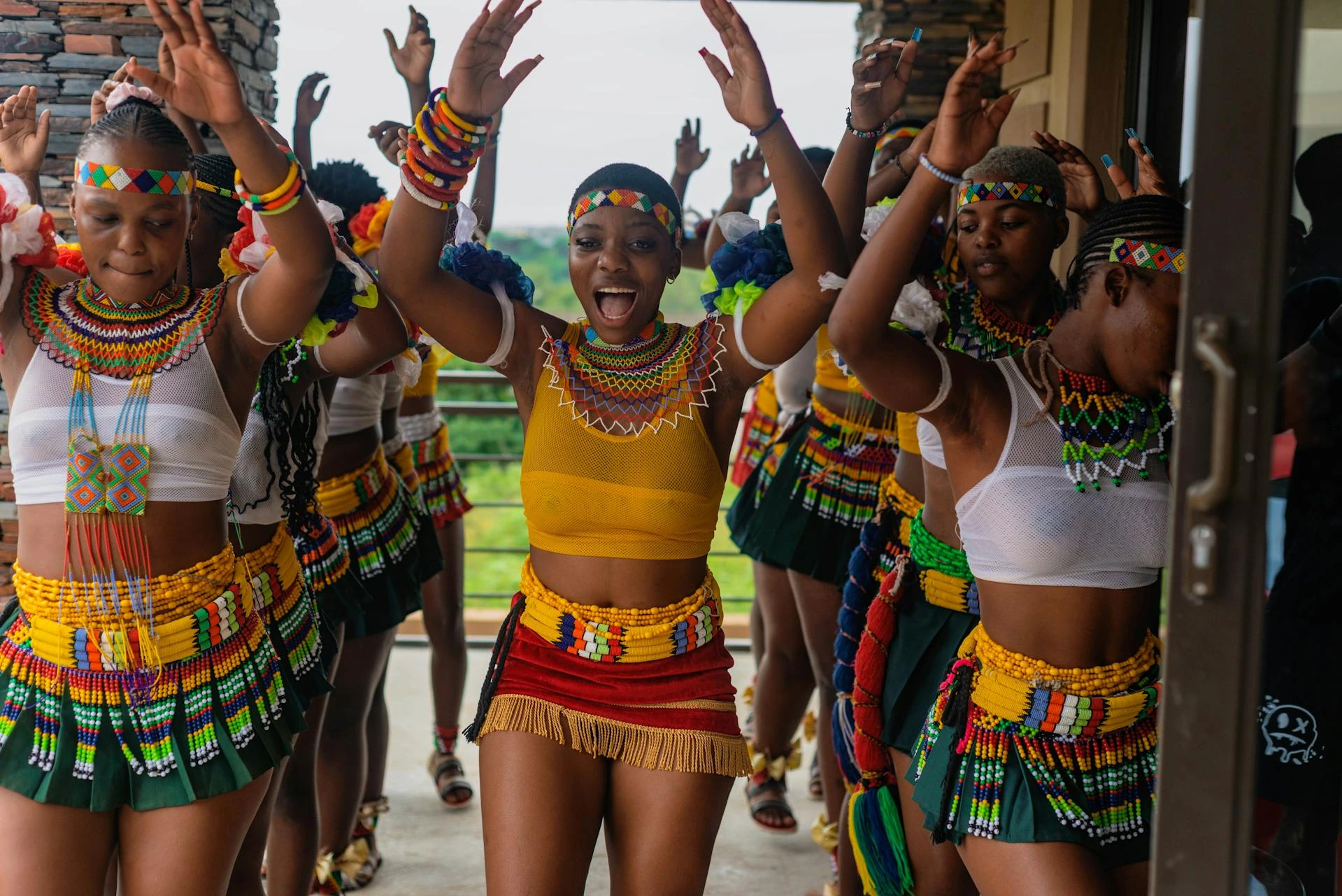 Zulu traditionell dans i Sydafrika