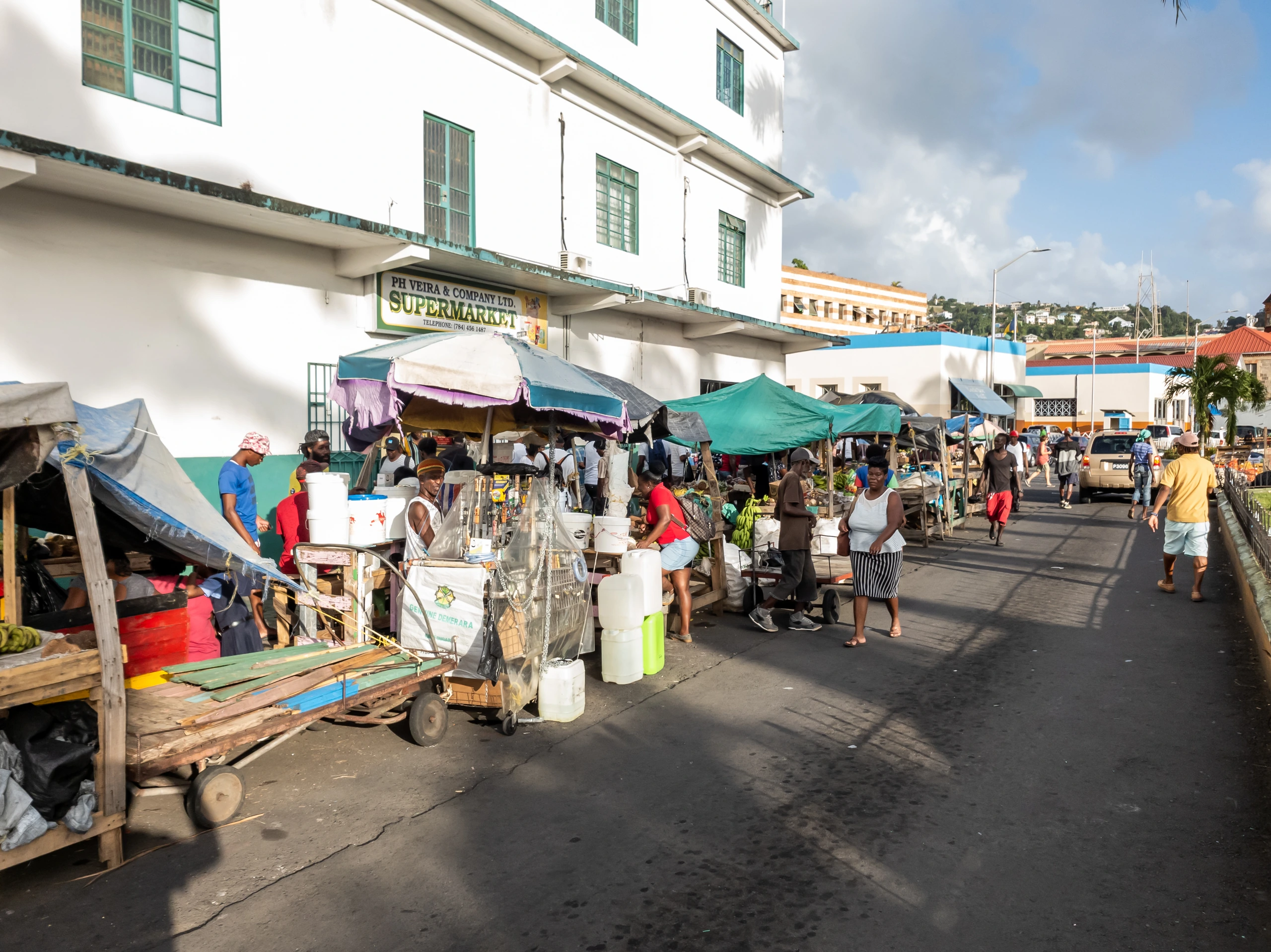 Marknad i Kingstown, Saint Vincent, Saint Vincent och Grenadinerna