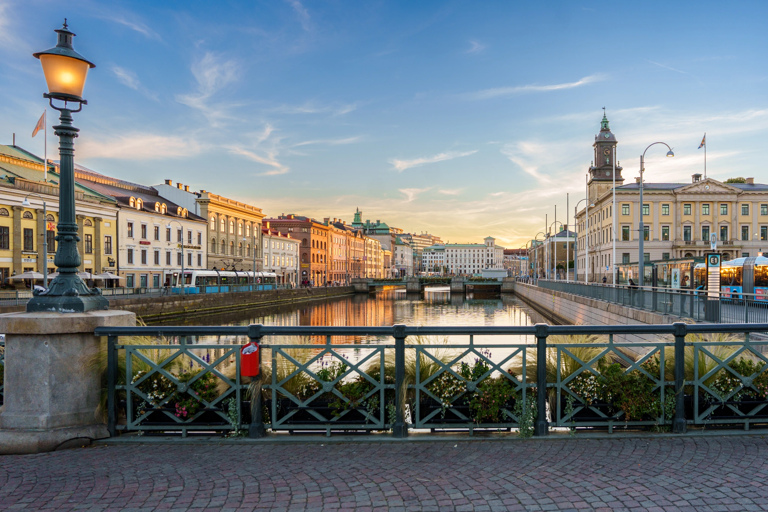 Vy från Burunnsparken i Göteborg, Sverige