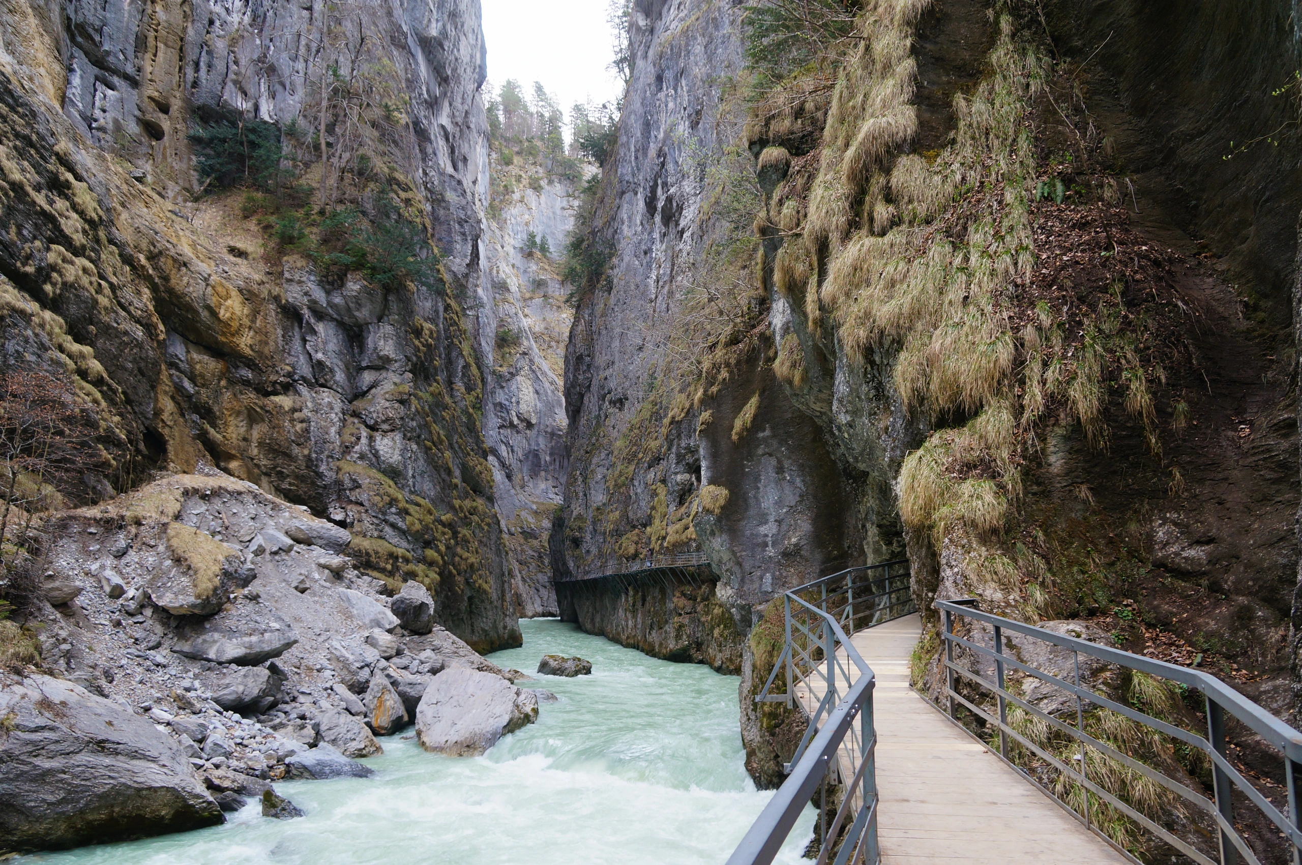 Aareschlucht nära Meiringen, Schweiz