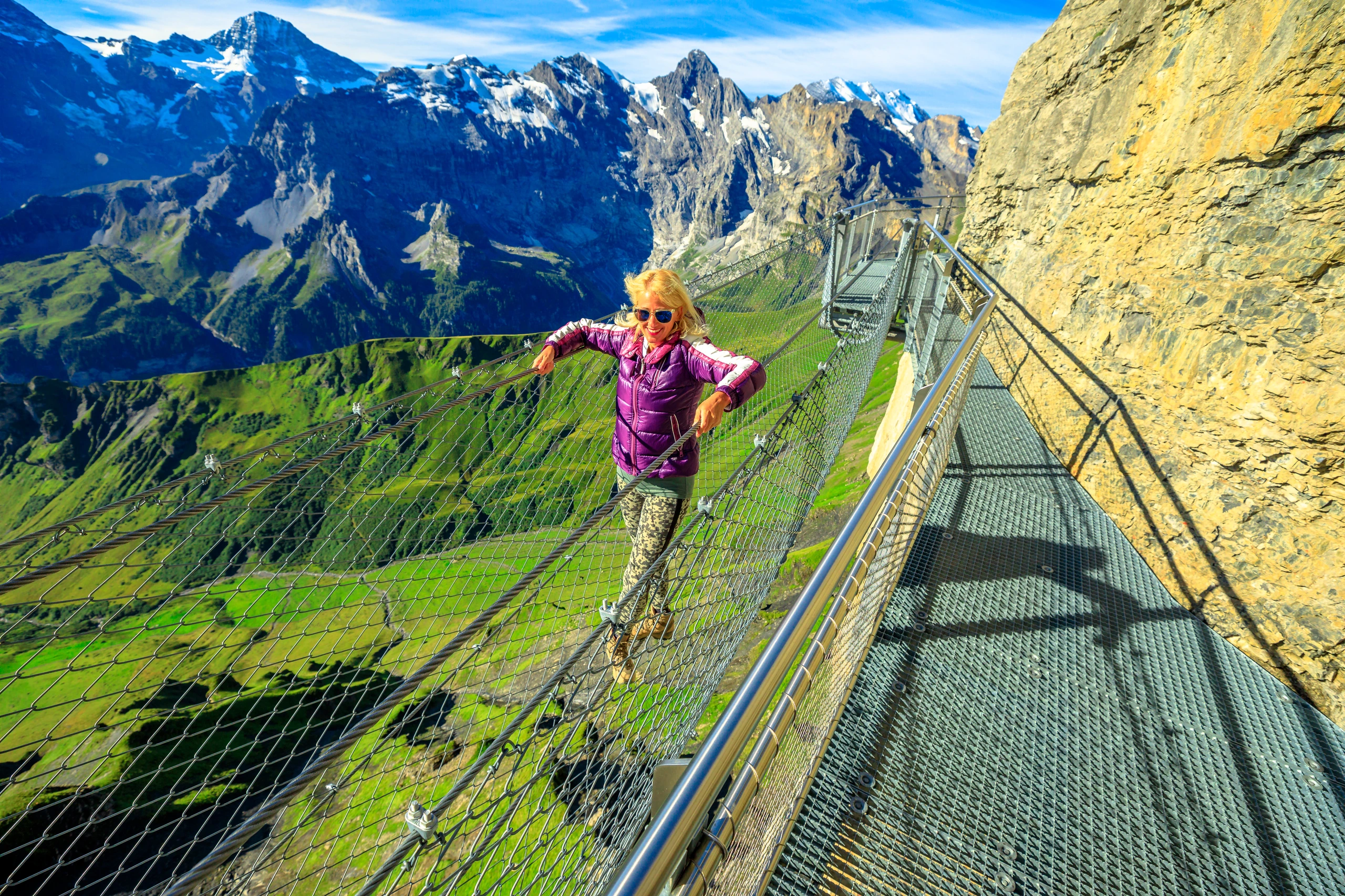 Thrill walk på Schilthorn, Schweiz