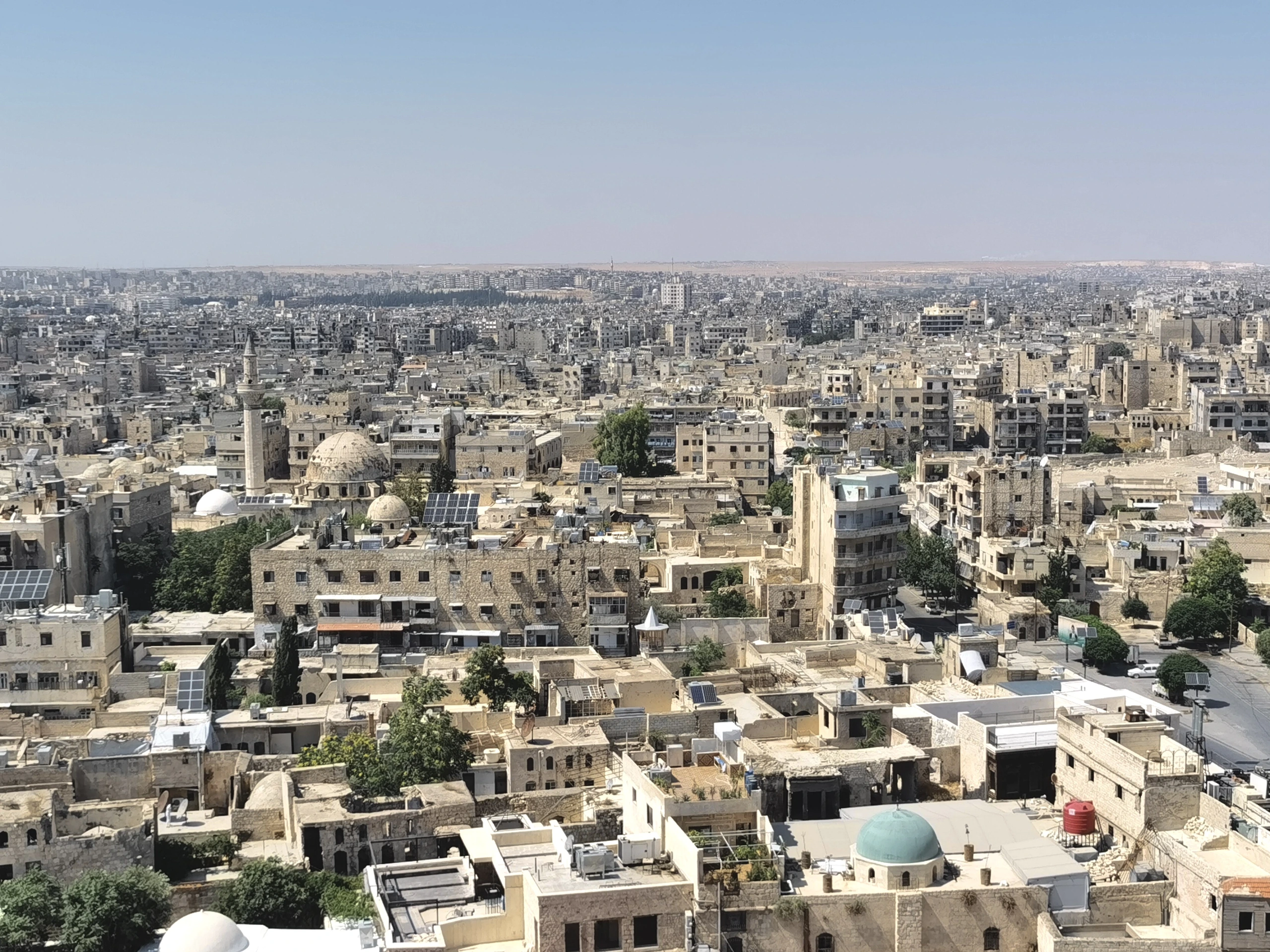 Flygfoto av Aleppo, Syrien