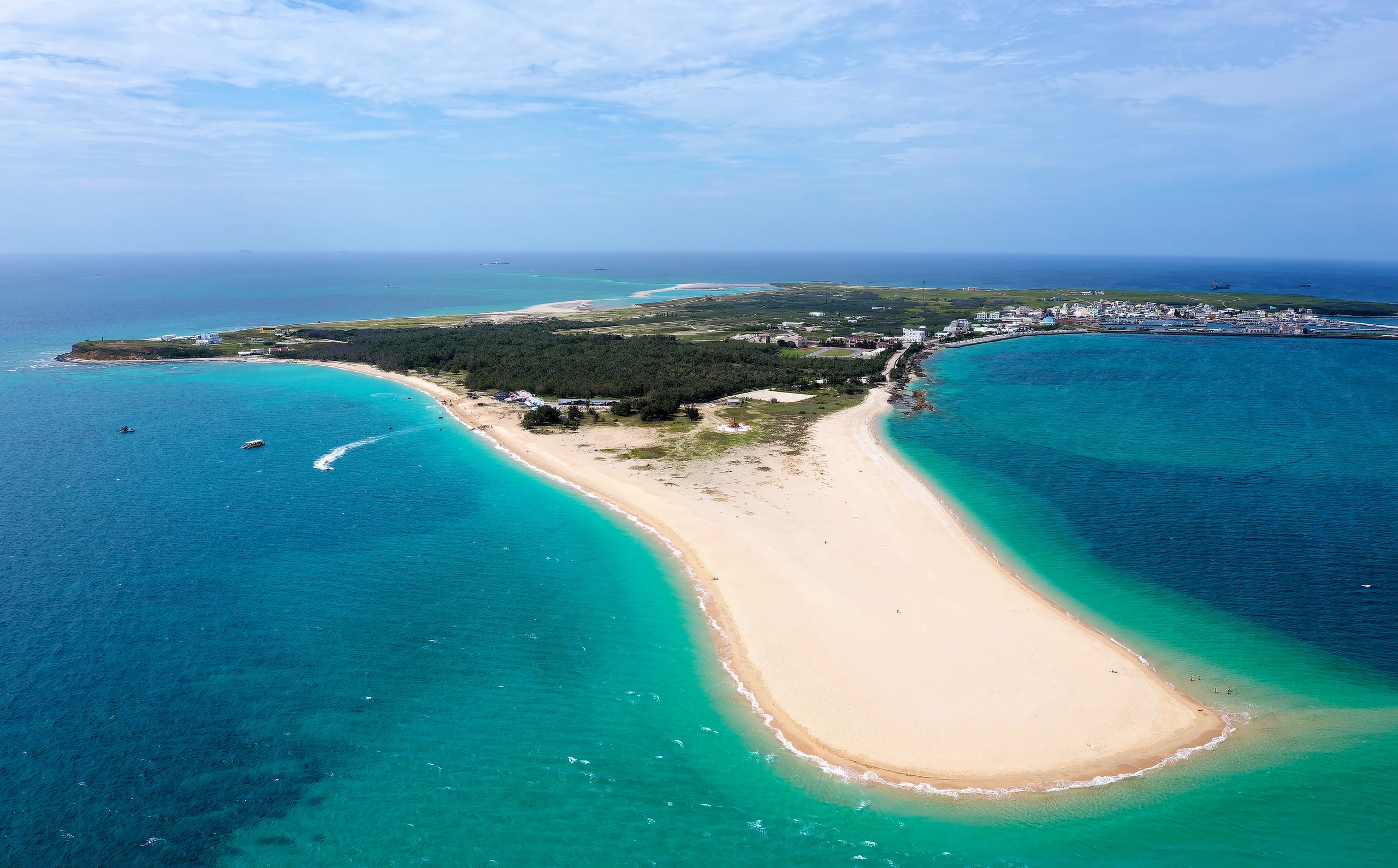 Flygfoto av Jibei Island, Taiwan