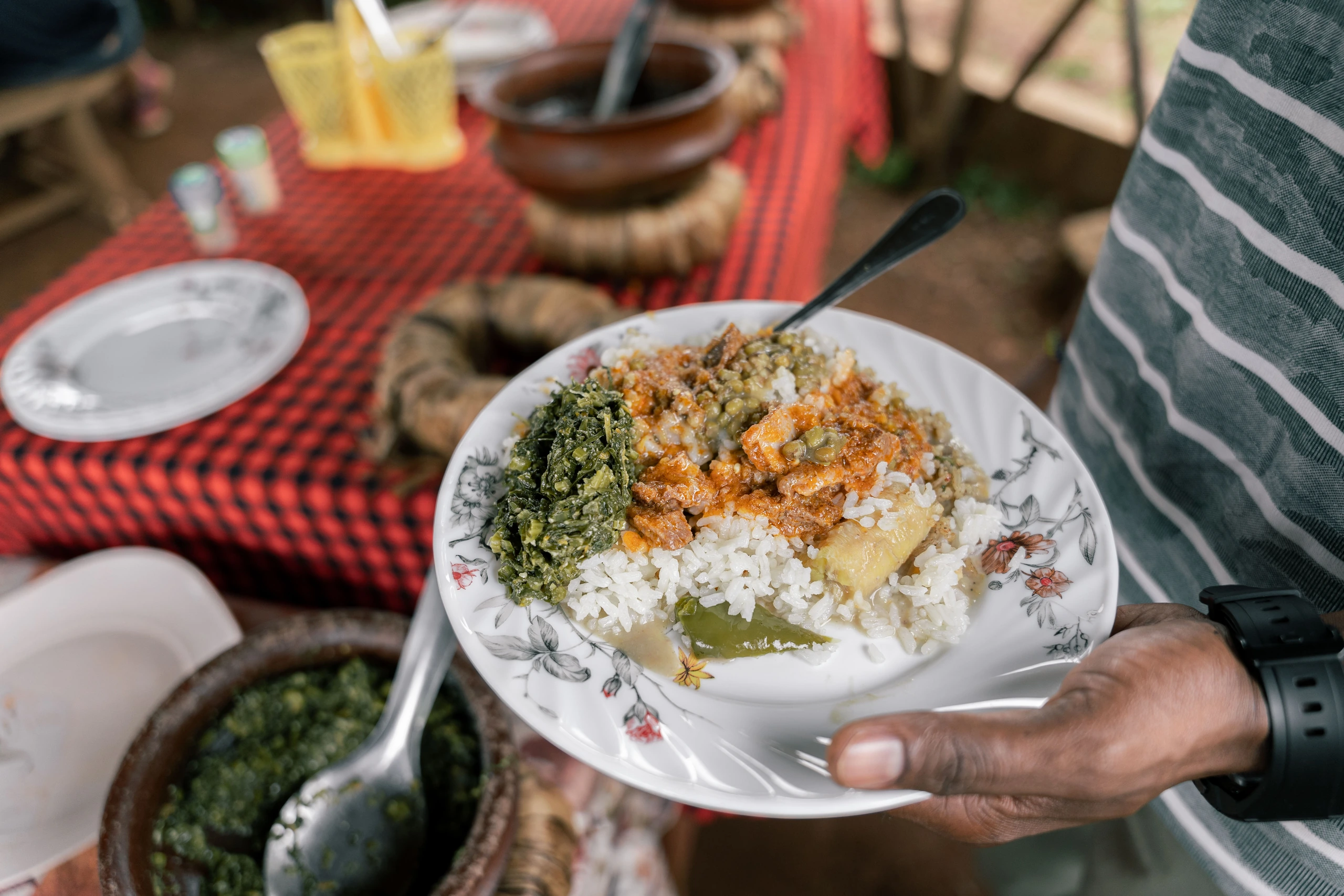 Traditionell afrikansk maträtt i Tanzania