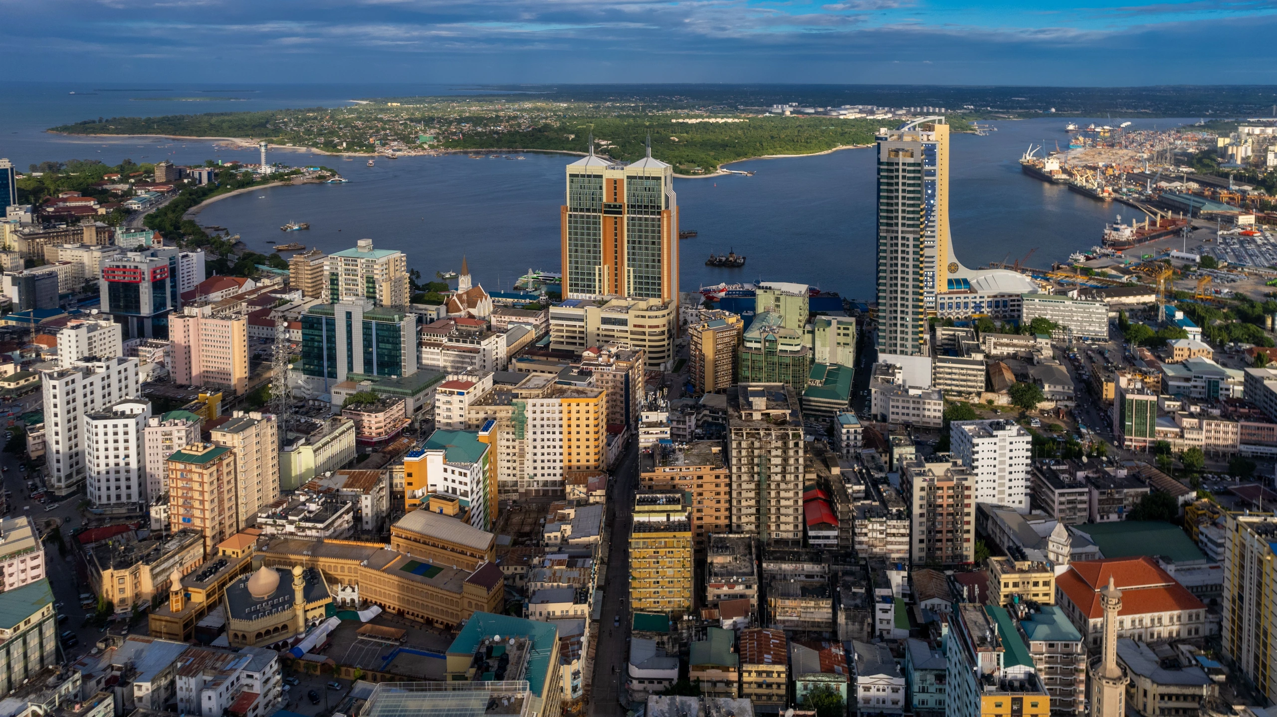 Vy över Dar es Salaam, Tanzania