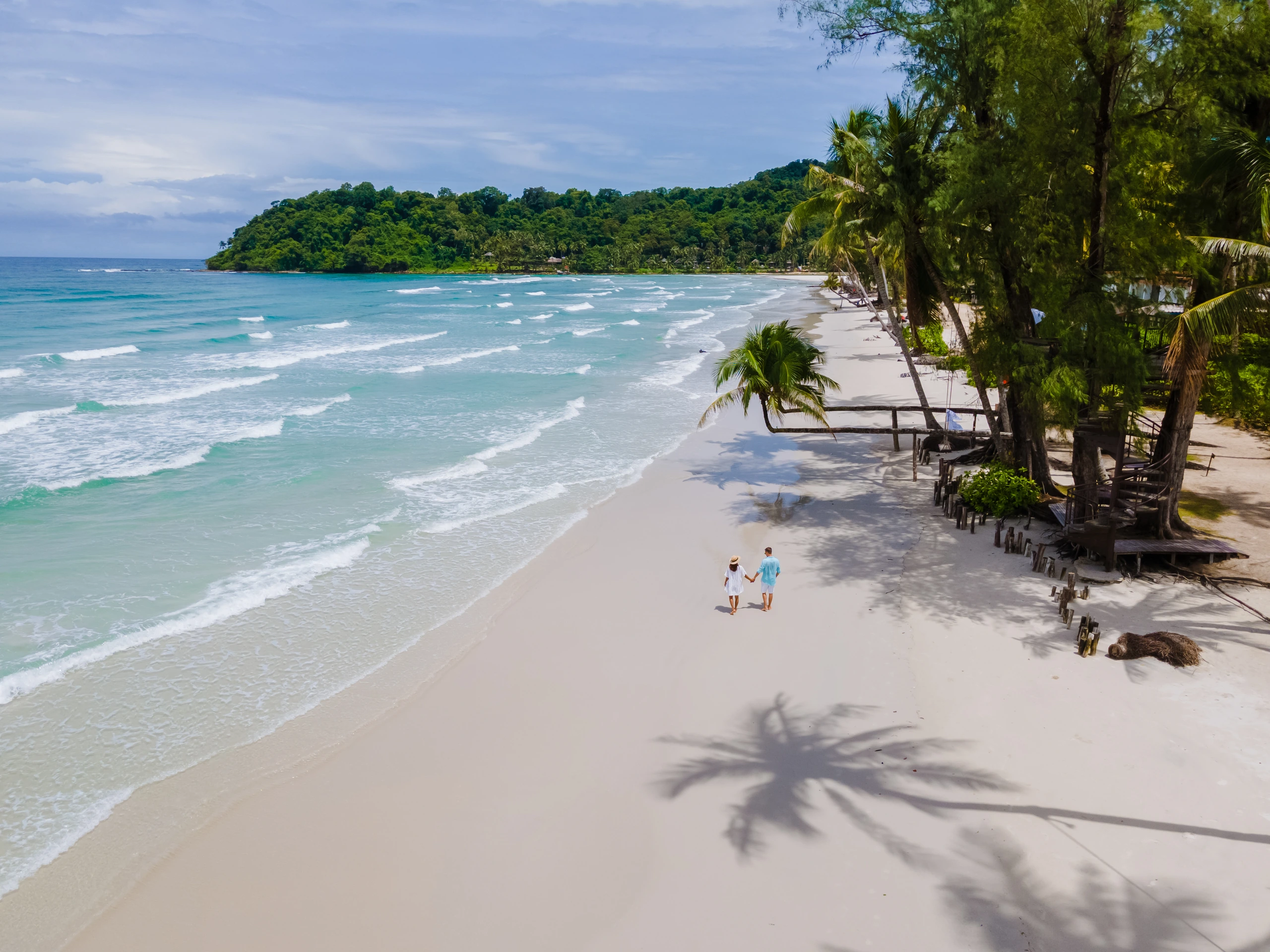 Vit strand på Koh Kood, Thailand