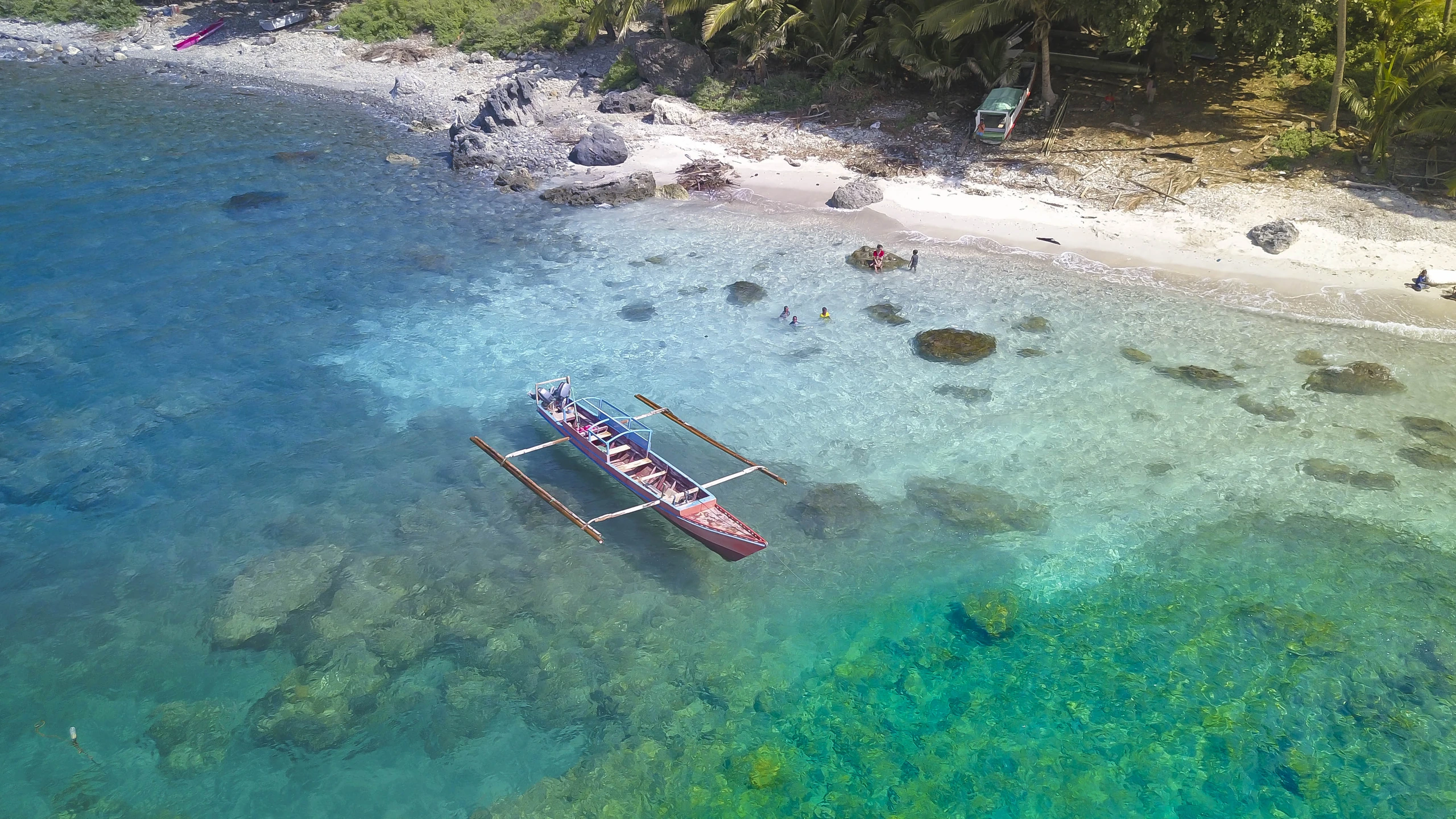 Traditionell båt på Atauro Island, Östtimor