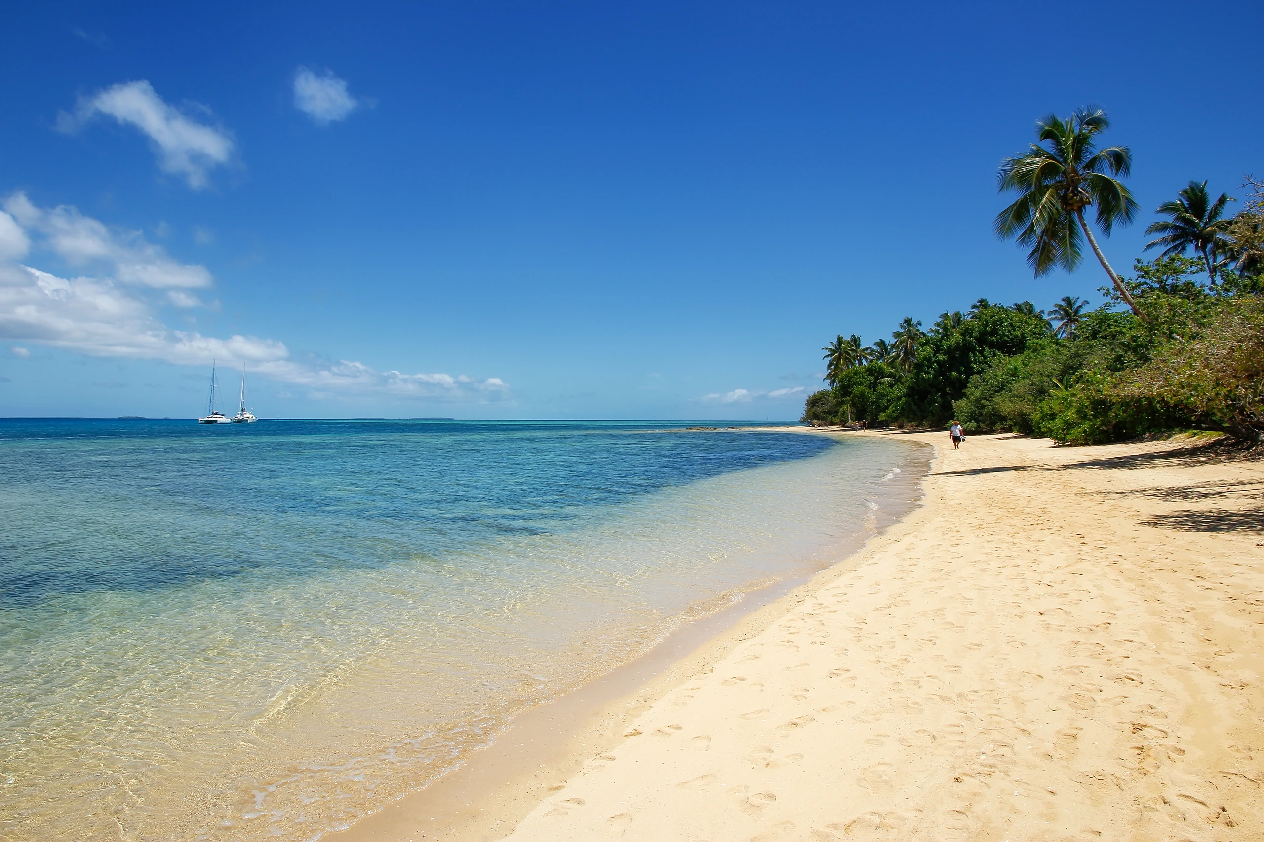 Sandstrand vid Pangaimotu, Tonga