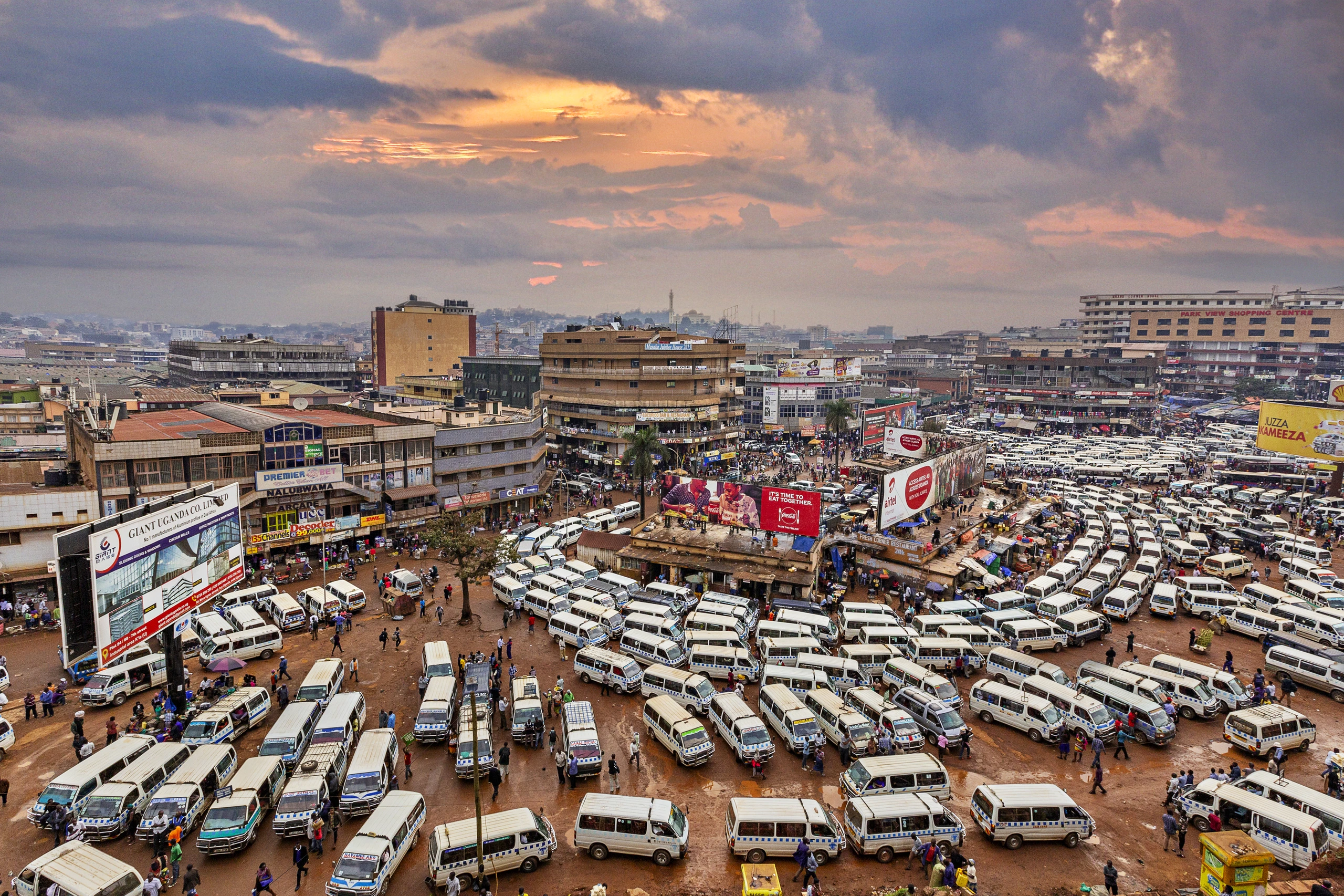 Stadsbild av Kampala, Uganda