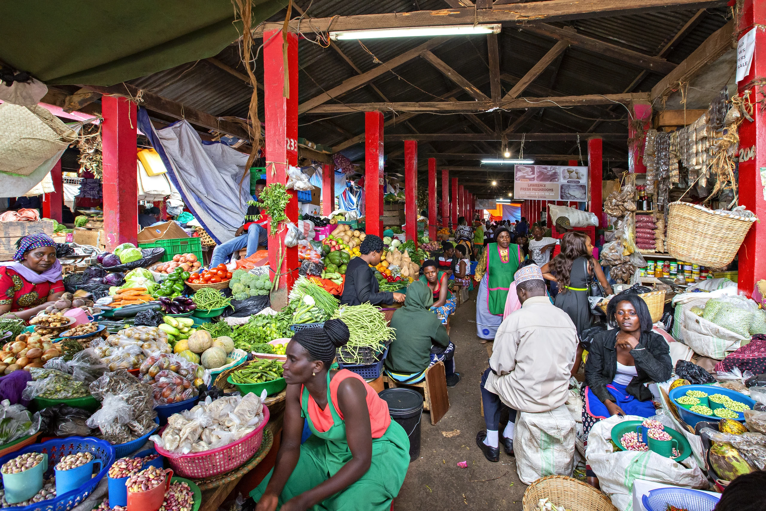 Marknad i Kampala, Uganda