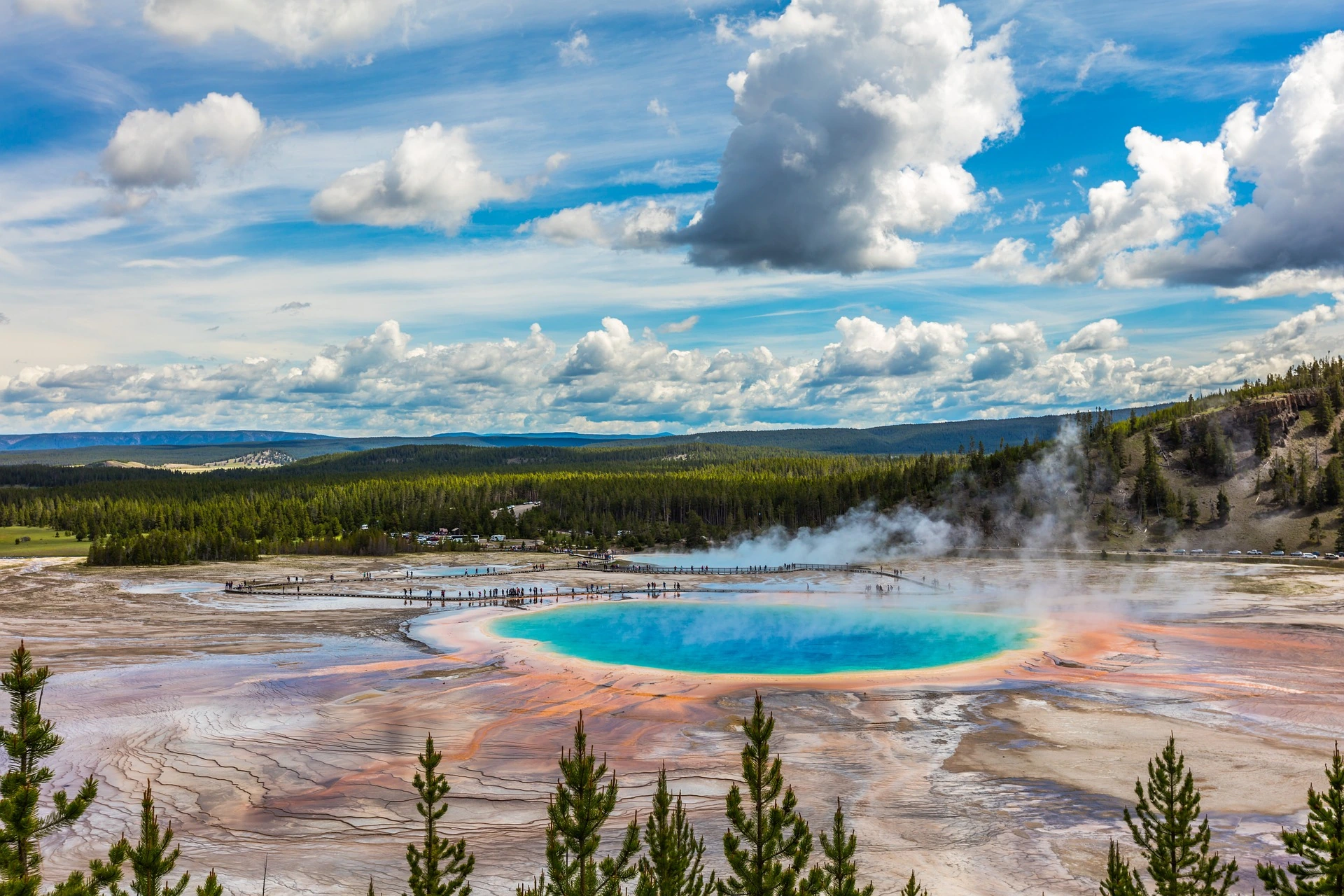 Bergsstig i Yellowstone, USA
