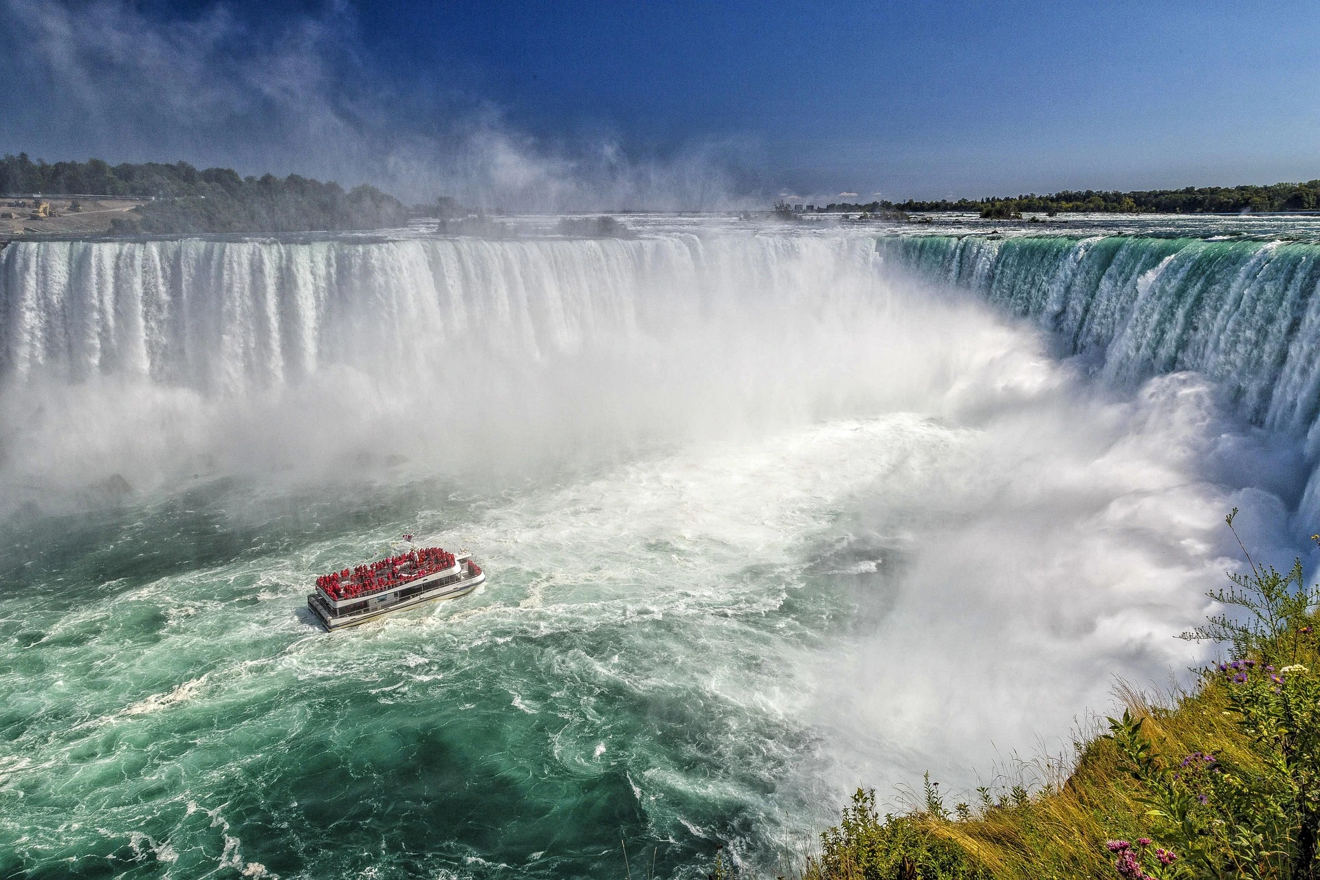 Niagarafallen med båt, USA