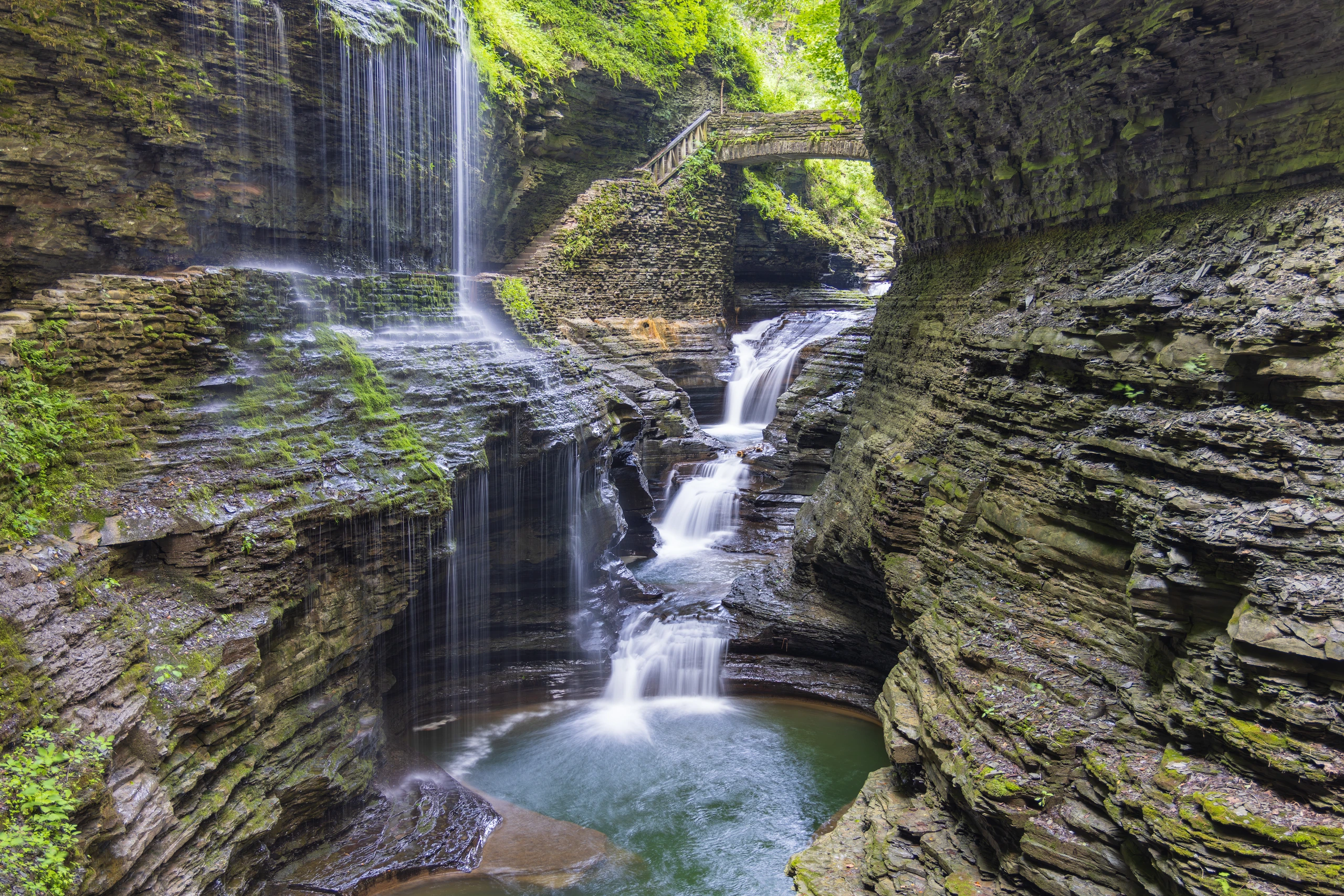 Rainbow Falls i Watkins Glen State Park, USA