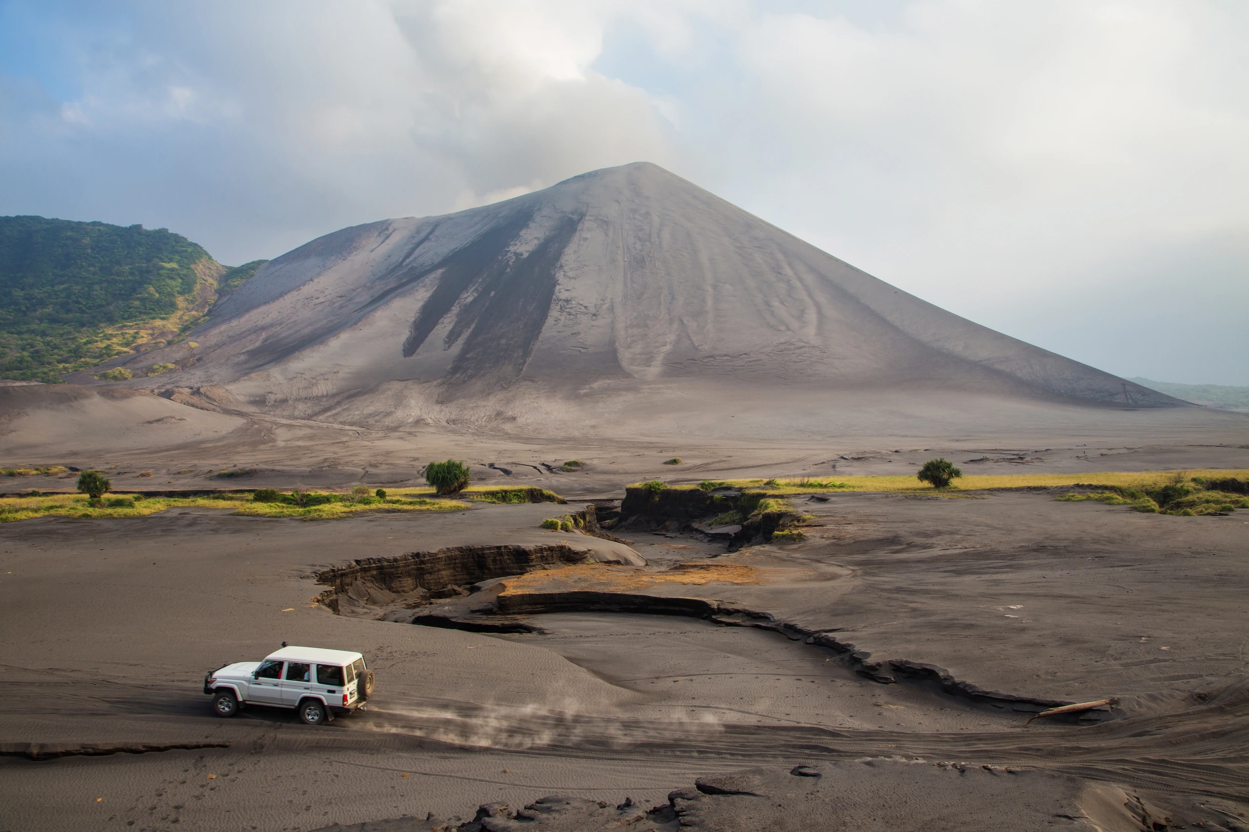 Utbrott av vulkanen Yasur på Tanna Island, Vanuatu