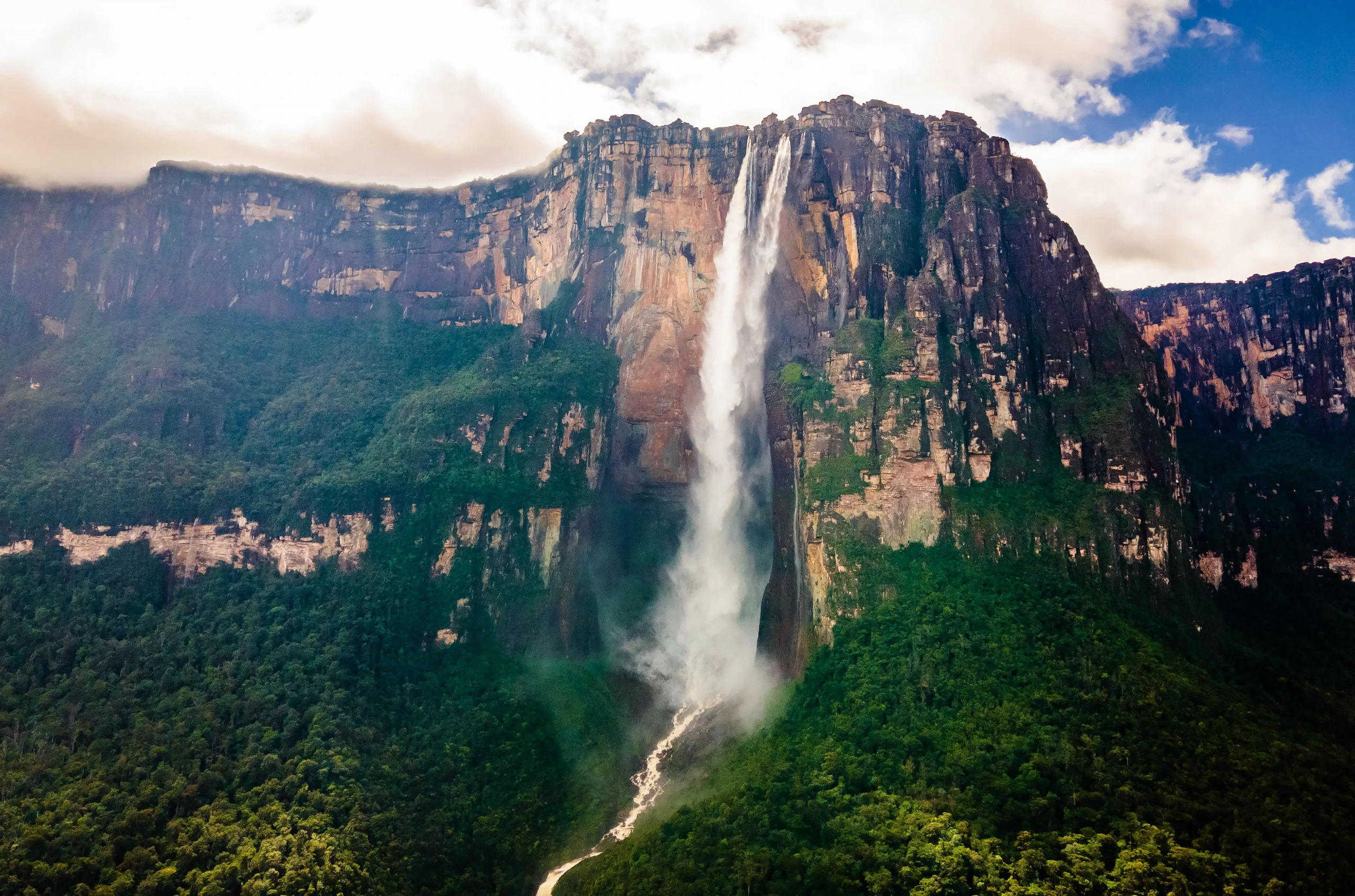 Flygfoto av Angel Falls, Venezuela